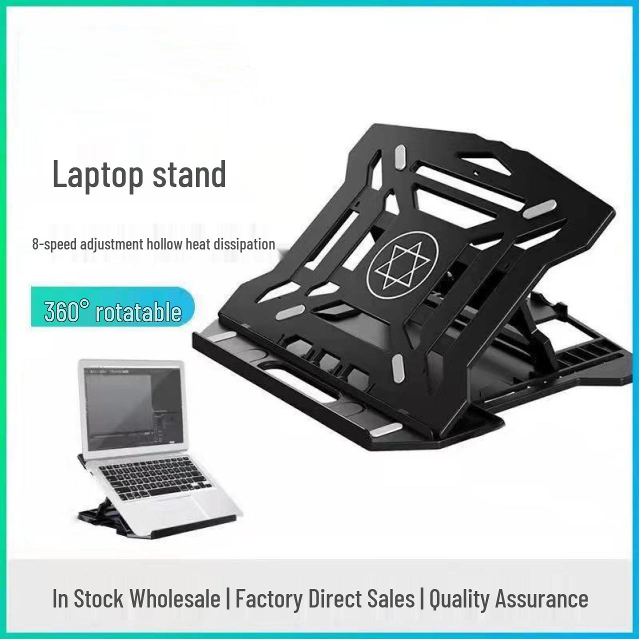 Adjustable ABS Laptop & Tablet Stand - Silver/Black Black Upgrade (with Turntable)
Adjustable ABS Laptop & Tablet Stand - Silver/Black Black Upgrade (with Turntable)