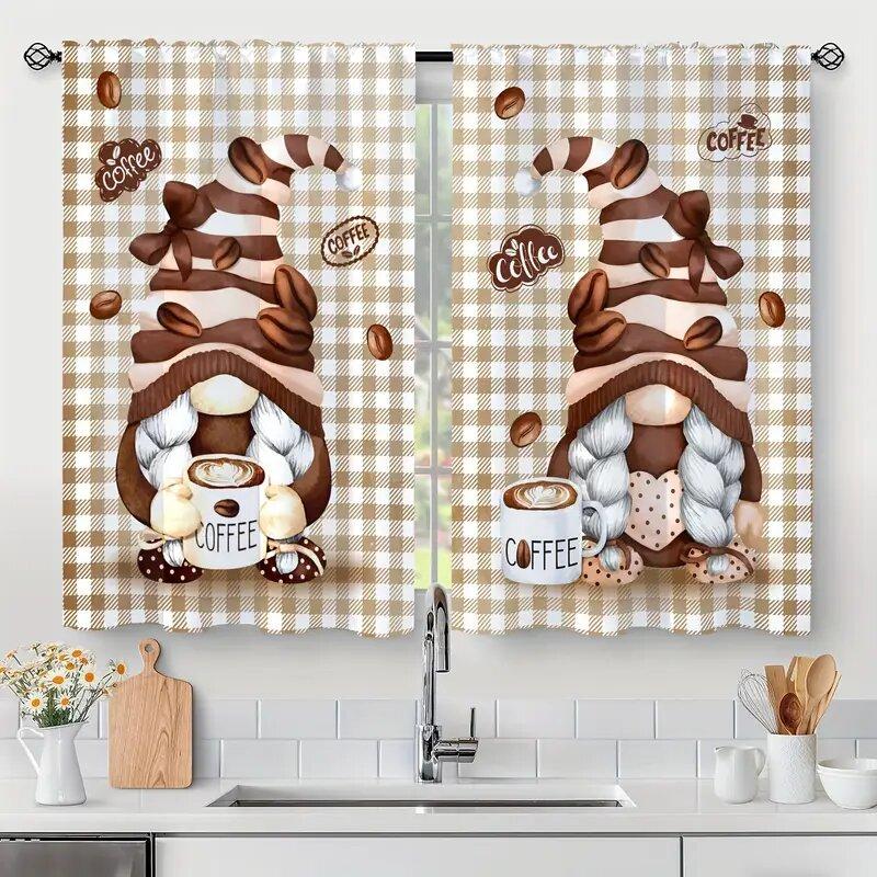 2pcs - Retro checkered cute dwarf pattern printed curtains window decorations home decorations room decorations 100*130 HOOK 1pcs
2pcs - Retro checkered cute dwarf pattern printed curtains window decorations home decorations room decorations 100*130 HOOK 1pcs