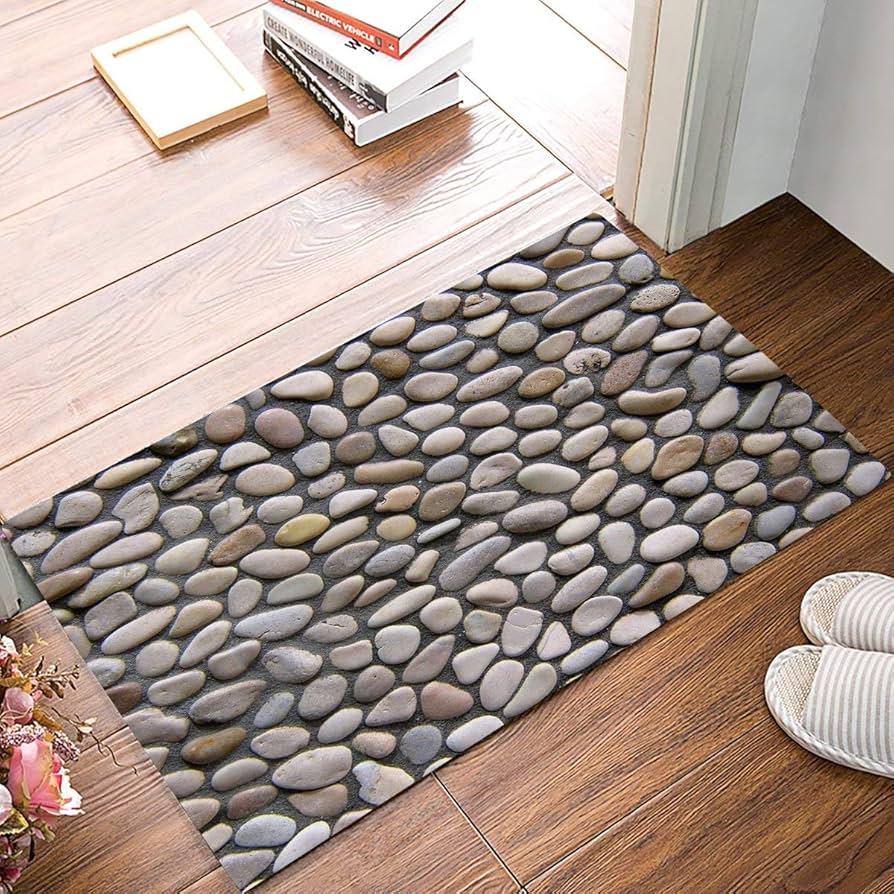 Doormat Entrance Mat Cobblestone Stone Pattern Non Slip Print Floor Mat for Entryway Bathroom Kitchen Hallway 40cm x 60cm
Doormat Entrance Mat Cobblestone Stone Pattern Non Slip Print Floor Mat for Entryway Bathroom Kitchen Hallway 40cm x 60cm