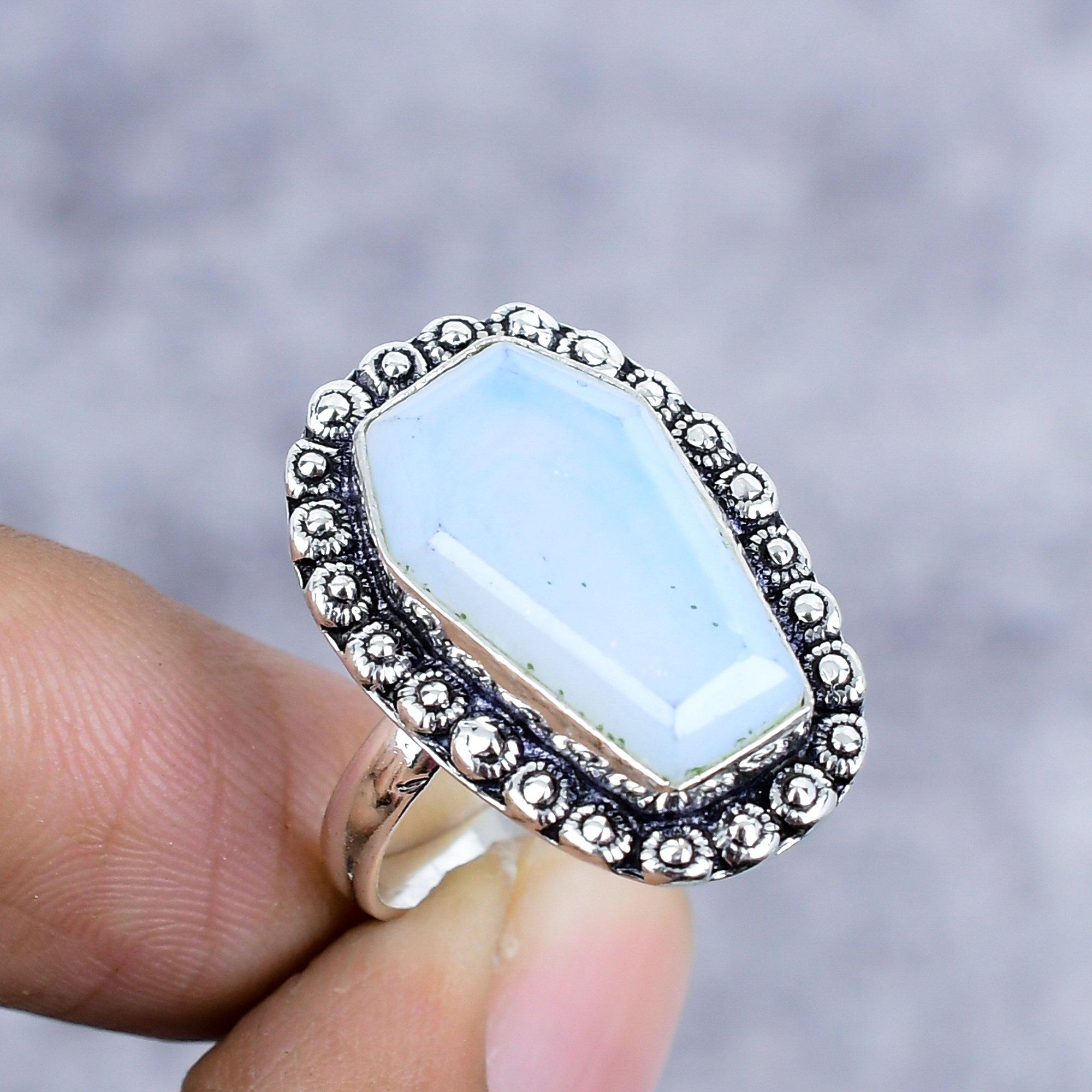 Milky Opal Gemstone Handmade 925 Sterling Silver Jewelry Ring Size 9 M-2604
Milky Opal Gemstone Handmade 925 Sterling Silver Jewelry Ring Size 9 M-2604