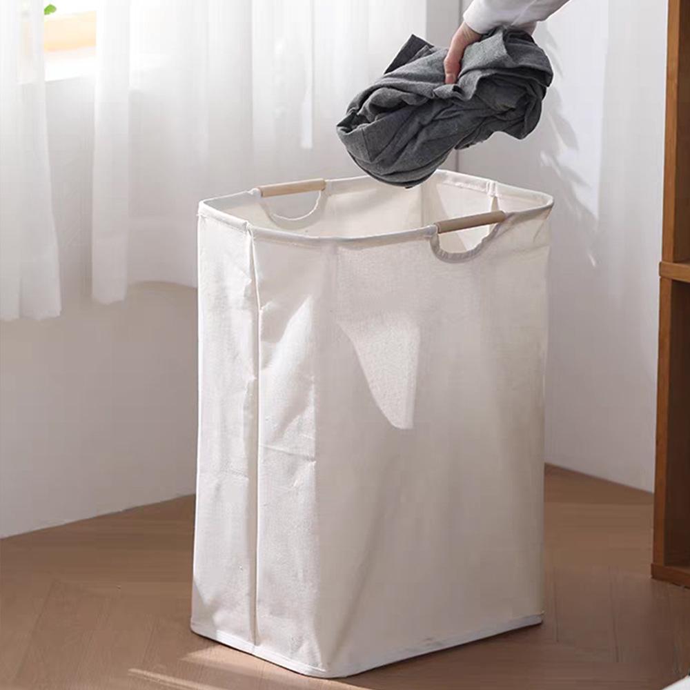 Cotton Linen Foldable Laundry Basket with Wooden Handle - Large Capacity Portable Storage for Household Cleaning Supplies 30x30x40 CM
Cotton Linen Foldable Laundry Basket with Wooden Handle - Large Capacity Portable Storage for Household Cleaning Supplies 30x30x40 CM