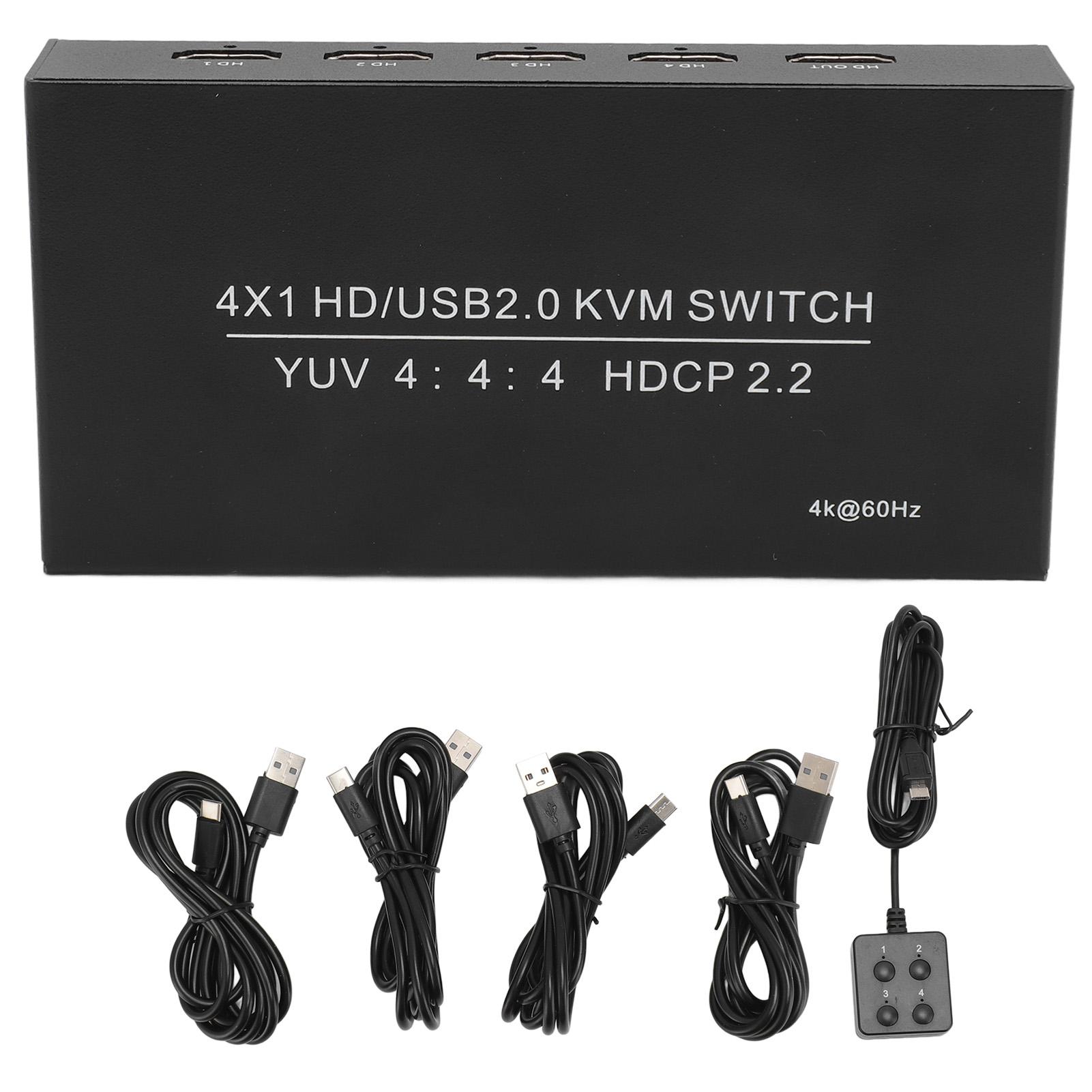 HD Мультимедийный Интерфейс KVM Профессиональный 4 Портовый 4K 60 Гц USB 2.0 HD Мультимедийный Интерфейс
HD Мультимедийный Интерфейс KVM Профессиональный 4 Портовый 4K 60 Гц USB 2.0 HD Мультимедийный Интерфейс