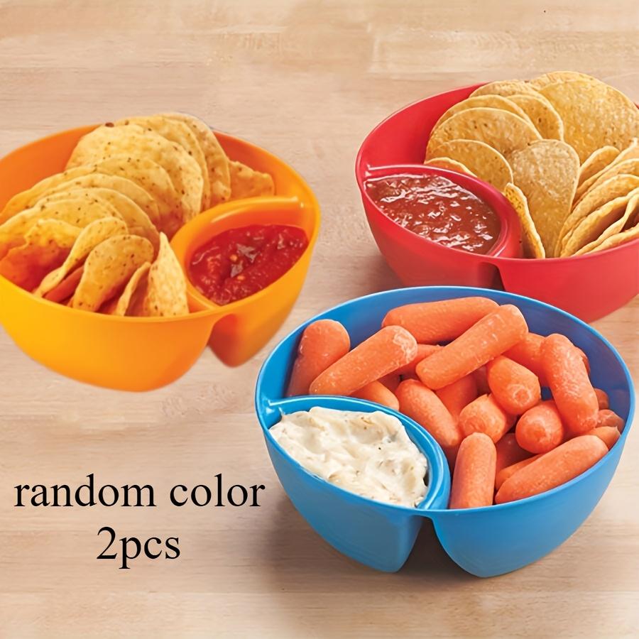 2-Pack plastic snack bowls with dip holder, stackable, easy to clean for home and restaurant use. 2pcs
2-Pack plastic snack bowls with dip holder, stackable, easy to clean for home and restaurant use. 2pcs