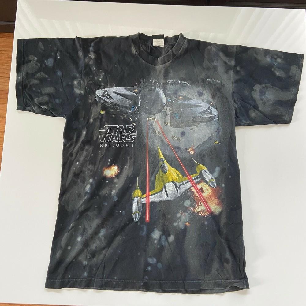 Vintage 90s Star Wars TShirt Mens XL XXL Episode 1 The Phantom Menace Movie Tee Unisex T-Shirt XXXXL
Vintage 90s Star Wars TShirt Mens XL XXL Episode 1 The Phantom Menace Movie Tee Unisex T-Shirt XXXXL