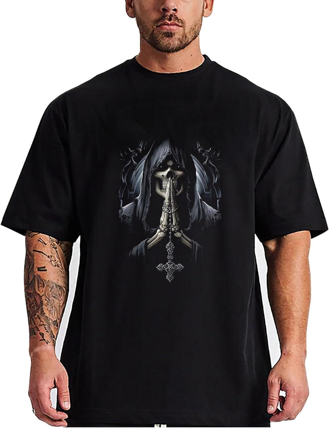 Skull Novelty T-Shirts Plus Size for Big and Tall Large T Shirts Cotton Black Top Tees 1X-6X XXXXXL чорний
Skull Novelty T-Shirts Plus Size for Big and Tall Large T Shirts Cotton Black Top Tees 1X-6X XXXXXL чорний