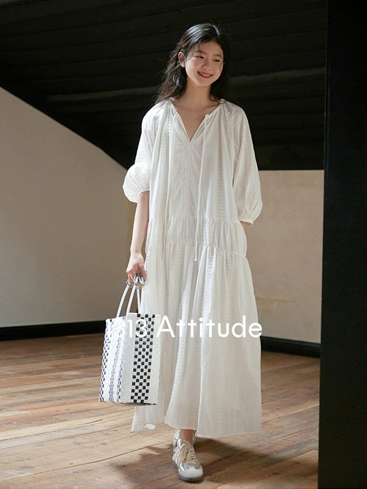 White Moonlight Small White Dress~ Romantic Holiday Style Lace-up Long Dress Texture Dress M
White Moonlight Small White Dress~ Romantic Holiday Style Lace-up Long Dress Texture Dress M