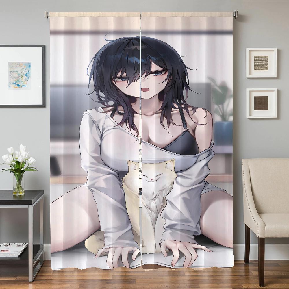 Set Of 2 Window Kitchen Curtains Living Room Door Curtain Big Breast Girl Bedroom Decoration Partition Blackout Polyester Ideal For Area W100*H130(CM)-Grommet top&2PCS
Set Of 2 Window Kitchen Curtains Living Room Door Curtain Big Breast Girl Bedroom Decoration Partition Blackout Polyester Ideal For Area W100*H130(CM)-Grommet top&2PCS
