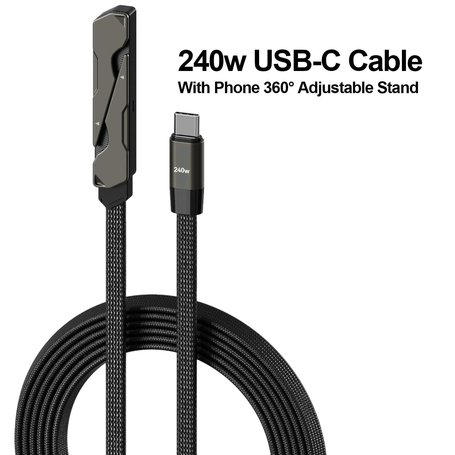 240W USB Fast Charging Cable With Foldable Phone Holder 2-in-1 Type-C Quick Charge Data Wire USB C Charging Line For Mobile Phon чёрный
240W USB Fast Charging Cable With Foldable Phone Holder 2-in-1 Type-C Quick Charge Data Wire USB C Charging Line For Mobile Phon чёрный
