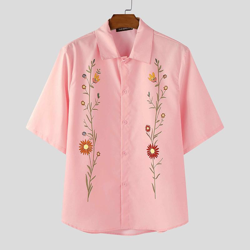INCERUN Men Lapel Neck Short Sleeve Floral Print Casual Hawaiian Summer Shirt S розовый
INCERUN Men Lapel Neck Short Sleeve Floral Print Casual Hawaiian Summer Shirt S розовый
