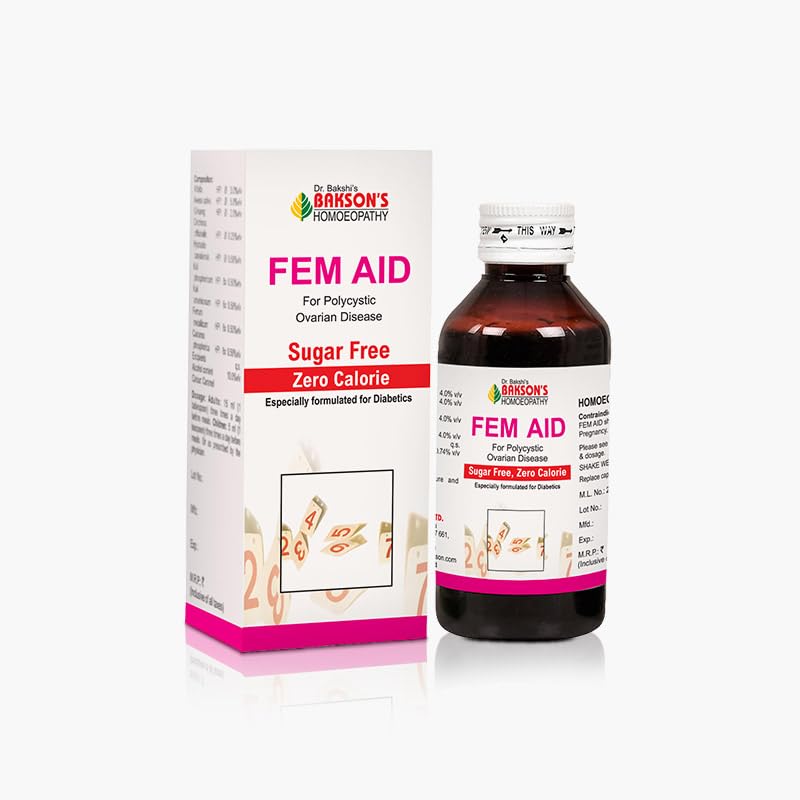 Dr. Bakshi s Bakson s Homoeopathy Fem Aid Sugar Free 230 ml Female Wellness Syrup
Dr. Bakshi s Bakson s Homoeopathy Fem Aid Sugar Free 230 ml Female Wellness Syrup