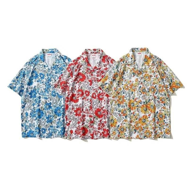 Летняя мужская модная рубашка с коротким рукавом и кубинским воротником, гавайская рубашка с цветочным принтом, повседневные топы в корейском стиле для пляжного отдыха
Летняя мужская модная рубашка с коротким рукавом и кубинским воротником, гавайская рубашка с цветочным принтом, повседневные топы в корейском стиле для пляжного отдыха