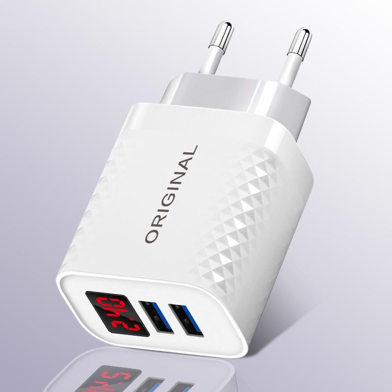 Smart Dual USB Charger with LED Display, 2.4A Fast Charge, EU/US Standard Single USB 2A EU Standard
Smart Dual USB Charger with LED Display, 2.4A Fast Charge, EU/US Standard Single USB 2A EU Standard