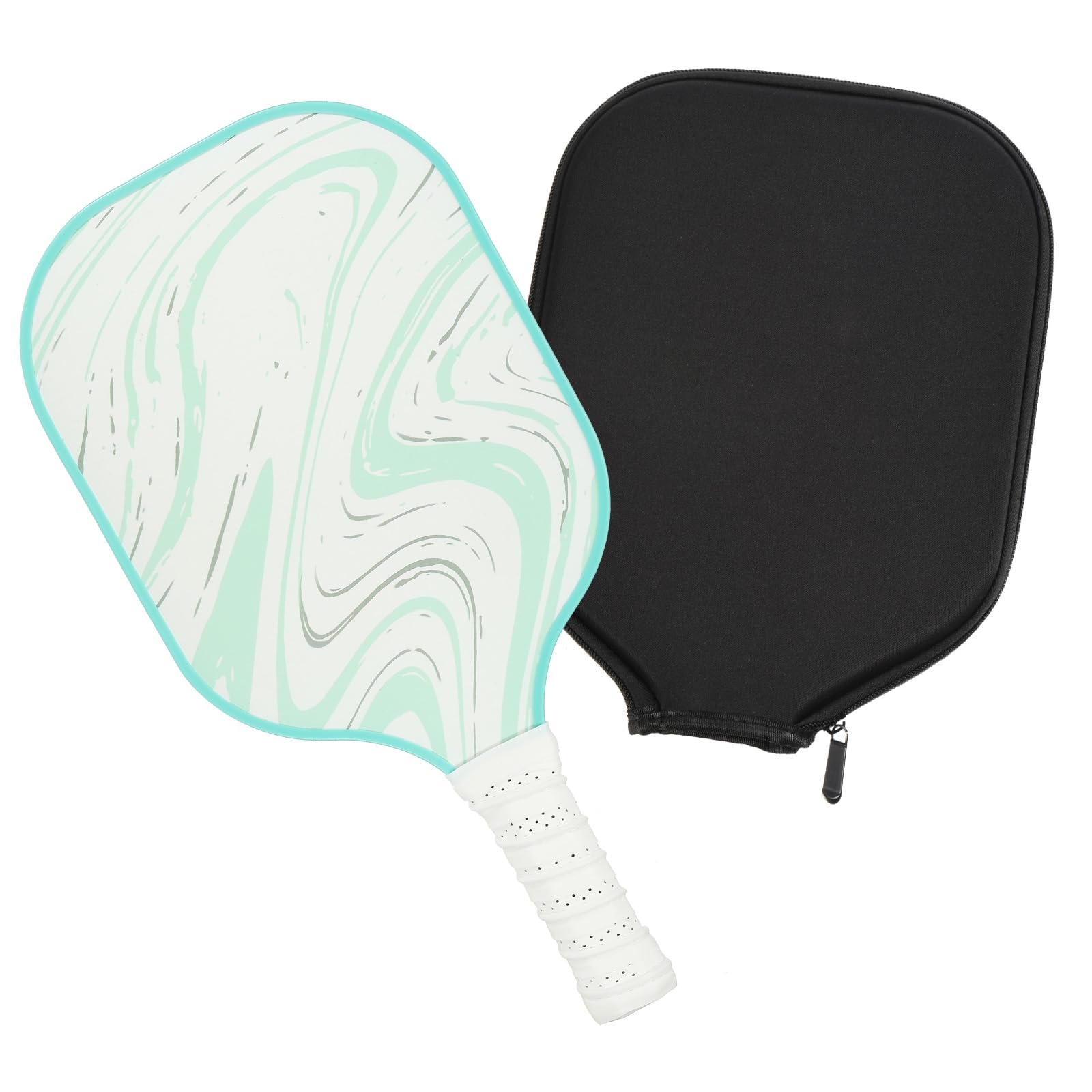 Ракетка для пиклбола PATIKIL Graphite Pickleball Paddle, одобренная в США, с чехлом из стекловолокна Green Flow (USAPA) Противоскользящий, впитывающий пот 
Ракетка для пиклбола PATIKIL Graphite Pickleball Paddle, одобренная в США, с чехлом из стекловолокна Green Flow (USAPA) Противоскользящий, впитывающий пот