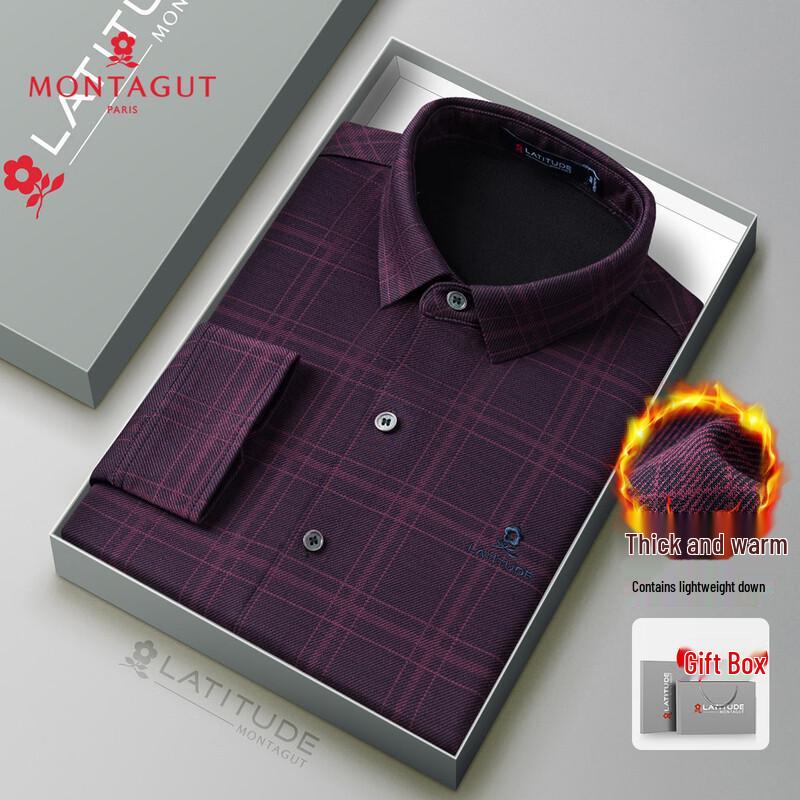 MONTAGUT Men s Thick Warm Plaid Long-Sleeve Stretch Shirt 56
MONTAGUT Men s Thick Warm Plaid Long-Sleeve Stretch Shirt 56