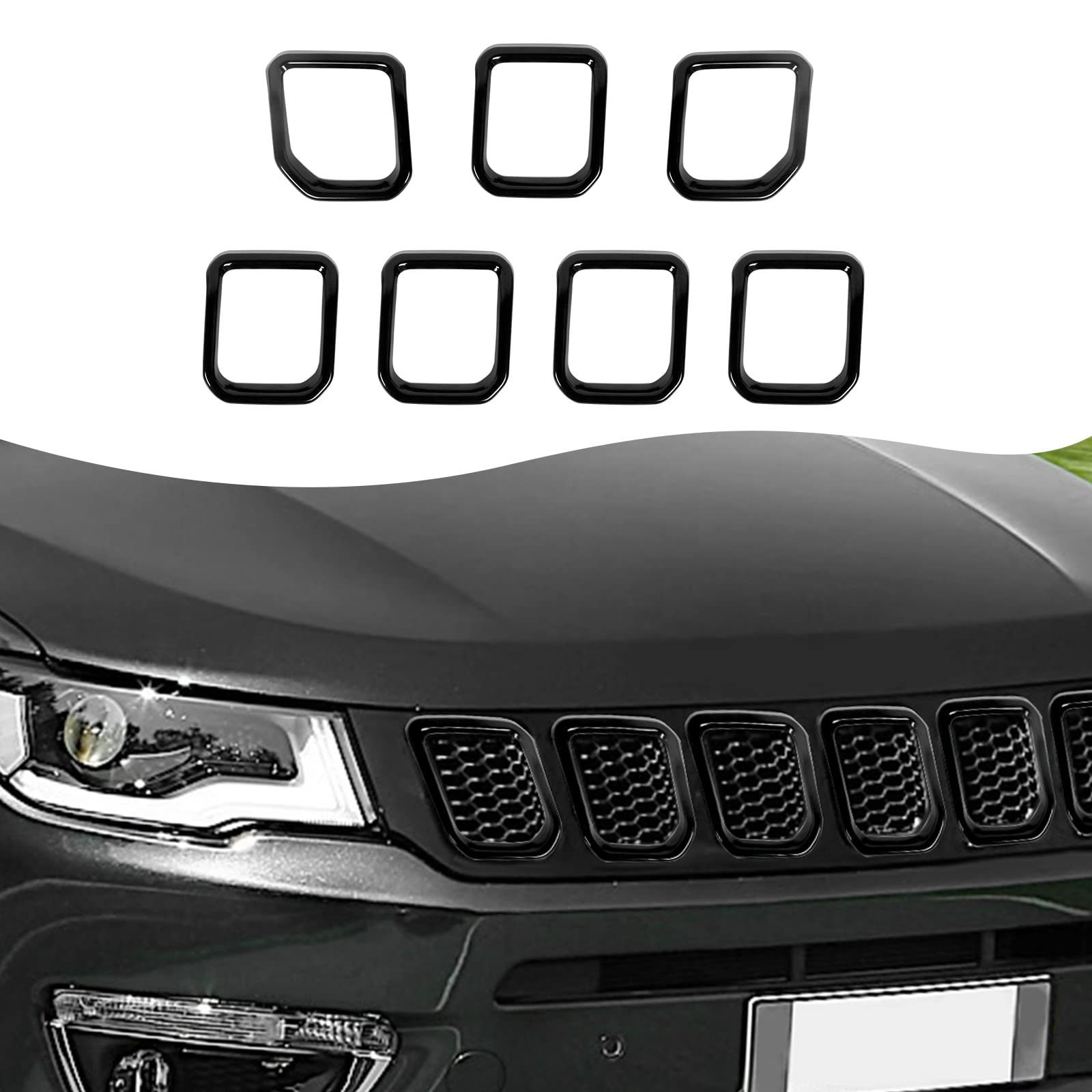 7pcs Front Grille Insert Grille Cover Trim Accessories Compatible with Jeep Compass 202120222023 (Black)
7pcs Front Grille Insert Grille Cover Trim Accessories Compatible with Jeep Compass 202120222023 (Black)