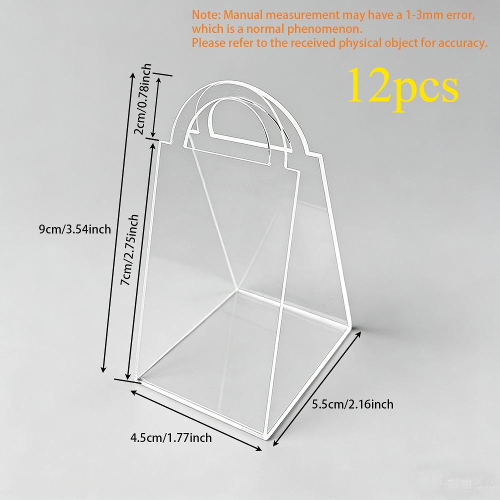 12pcs/set Transparent Acrylic Hand-held Gift Box Candy and Chocolate Packaging Box for Party and Wedding Banquets Jewelry Storage and Display Style 01, 12pcs/set
12pcs/set Transparent Acrylic Hand-held Gift Box Candy and Chocolate Packaging Box for Party and Wedding Banquets Jewelry Storage and Display Style 01, 12pcs/set