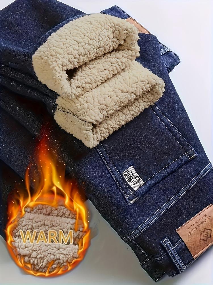 Мужские модные джинсы из хлопковой смеси с флисовой подкладкой — удобный дышащий базовый стиль с карманами, однотонный цвет, выстиранные детали для зимнего сезона 40 синий
Мужские модные джинсы из хлопковой смеси с флисовой подкладкой — удобный дышащий базовый стиль с карманами, однотонный цвет, выстиранные детали для зимнего сезона 40 синий