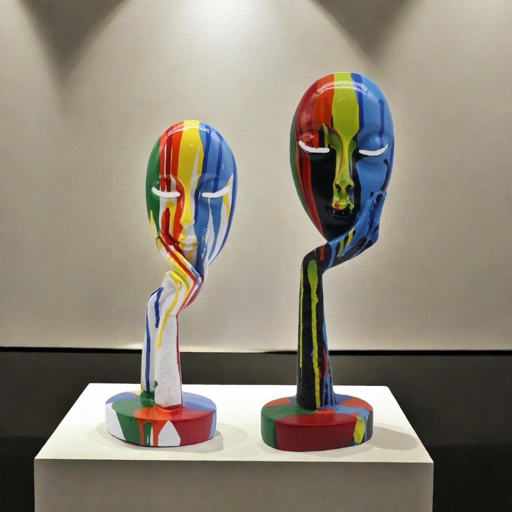 Creative Nordic Style Splashing Color Art Human Face Mask Ornaments Resin Crafts Home Office Desktop Decorations
Creative Nordic Style Splashing Color Art Human Face Mask Ornaments Resin Crafts Home Office Desktop Decorations