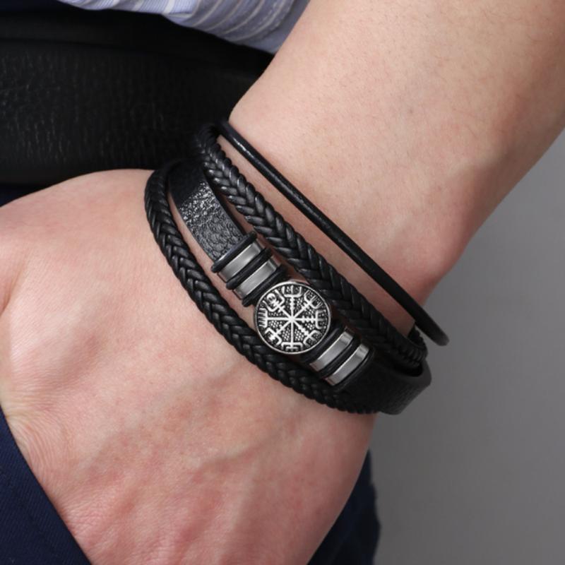 Fashion Trendy Men Leather Bracelets Fashion All-match Multi-layer Braided Leather Bracelets Scripture Compass Devil Eye
Fashion Trendy Men Leather Bracelets Fashion All-match Multi-layer Braided Leather Bracelets Scripture Compass Devil Eye