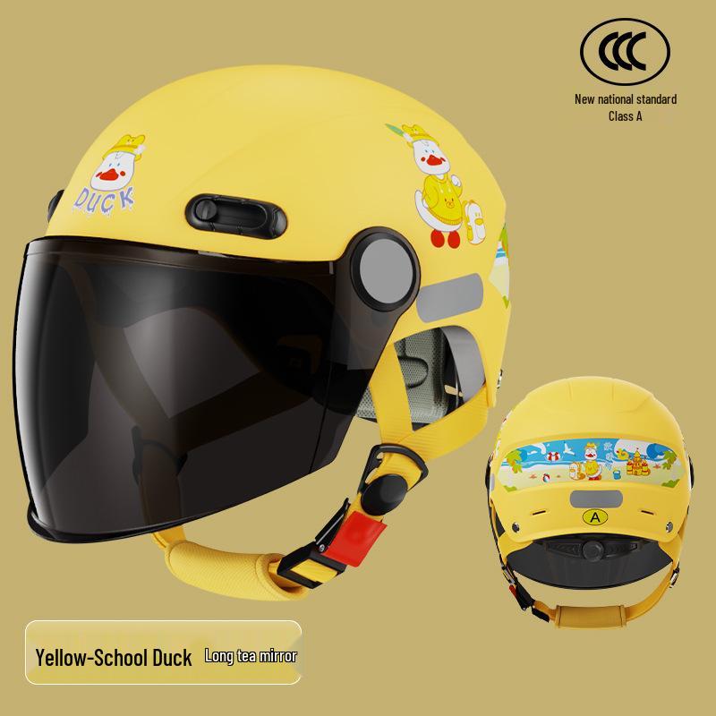 Детский шлем для электромотоцикла с защитой от ультрафиолета, сертифицированный 3C — для всесезонного использования Yellow Long Brown Mirror
Детский шлем для электромотоцикла с защитой от ультрафиолета, сертифицированный 3C — для всесезонного использования Yellow Long Brown Mirror