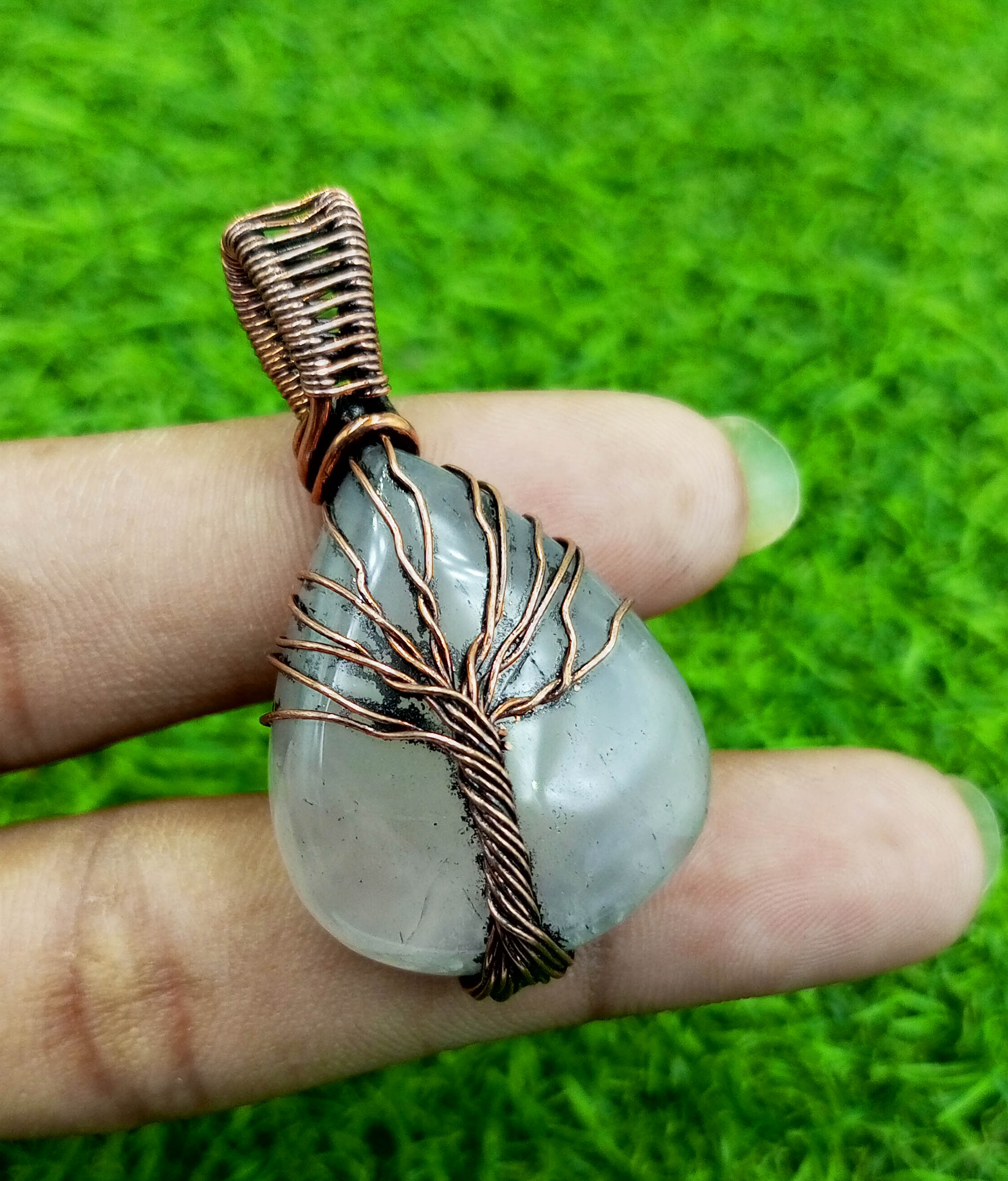 Розовый кварц Драгоценный камень Медная проволока ручной работы Wrap Tree Of Life Подвеска Ювелирные изделия
Розовый кварц Драгоценный камень Медная проволока ручной работы Wrap Tree Of Life Подвеска Ювелирные изделия
