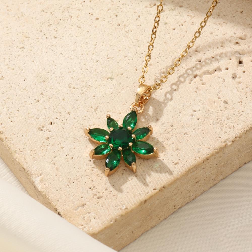 Cubic Zirconia Flower Pendant Necklace for Women 2025 New Fashion Stainless steel Jewelry Wedding Party Accessories зелёный
Cubic Zirconia Flower Pendant Necklace for Women 2025 New Fashion Stainless steel Jewelry Wedding Party Accessories зелёный