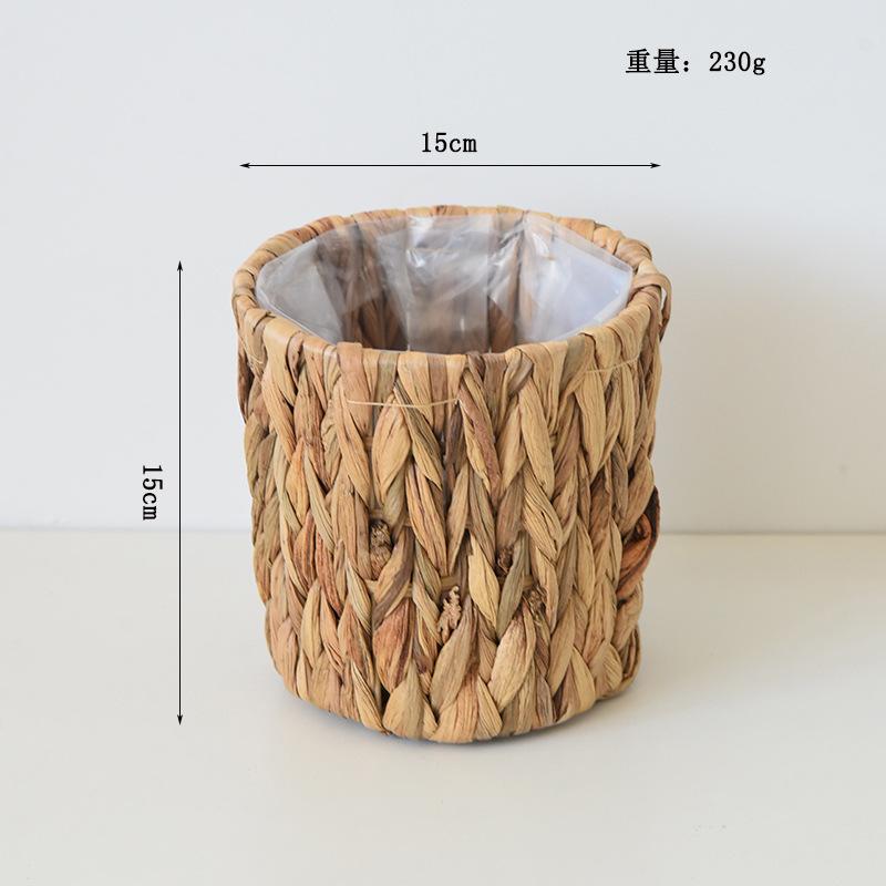 Water hyacinth straw storage basket Green plant flower pot Balcony plant decoration ornament Woven flower basket Storage basket water hyacinth grass small size 15*15
Water hyacinth straw storage basket Green plant flower pot Balcony plant decoration ornament Woven flower basket Storage basket water hyacinth grass small size 15*15