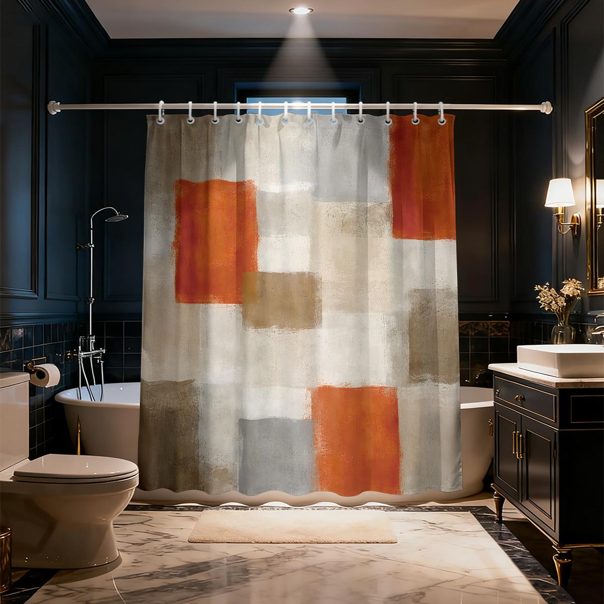 1Pc Color Block Printing Waterproof Privacy Partition Shower Curtain With 12 Hooks, Available In Various Sizes W60H190(CM)-1 Pcs
1Pc Color Block Printing Waterproof Privacy Partition Shower Curtain With 12 Hooks, Available In Various Sizes W60H190(CM)-1 Pcs