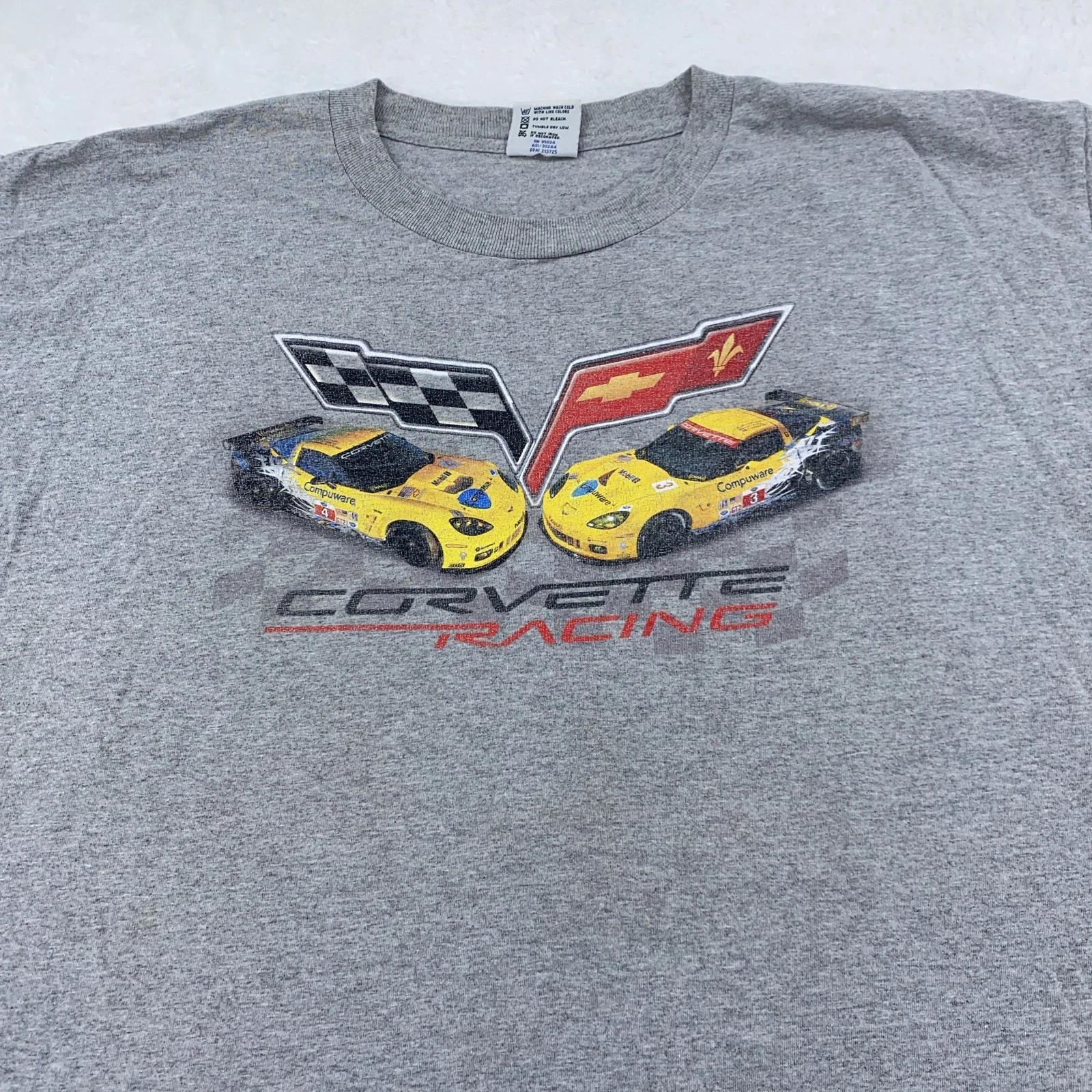 Vtg Corvette Racing Shirt Mens 2XL Gray Bayside Sports Car Tee Made in USA Race M
Vtg Corvette Racing Shirt Mens 2XL Gray Bayside Sports Car Tee Made in USA Race M