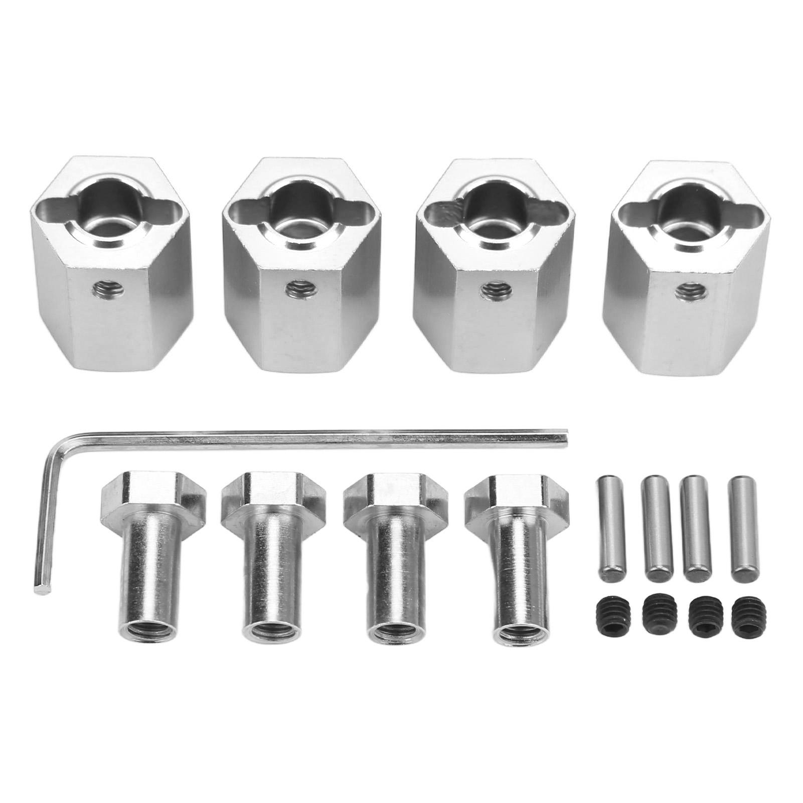 4 шт. 12-міліметрові шестигранні адаптери для коліс, замінні автомобільні деталі з алюмінієвого сплаву з гайковим ключем на 1/10 срібний
4 шт. 12-міліметрові шестигранні адаптери для коліс, замінні автомобільні деталі з алюмінієвого сплаву з гайковим ключем на 1/10 срібний
