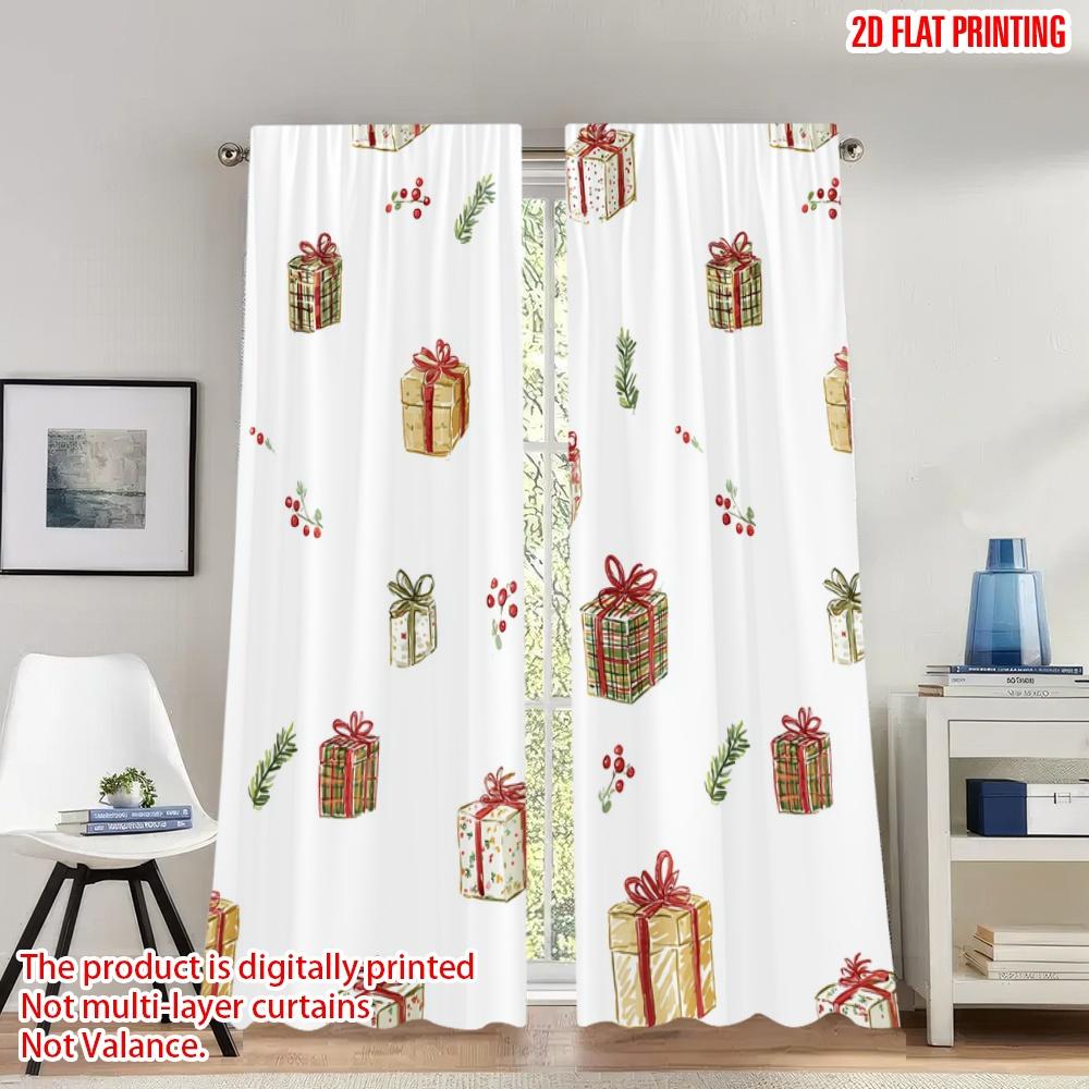 Set Of 2 Flat Printing Happy Christmas Scene Curtains Presents Festive Wrapping Digital Printed Polyester Drapes Curtain W100*H70(CM)-Hooks&2PCS
Set Of 2 Flat Printing Happy Christmas Scene Curtains Presents Festive Wrapping Digital Printed Polyester Drapes Curtain W100*H70(CM)-Hooks&2PCS
