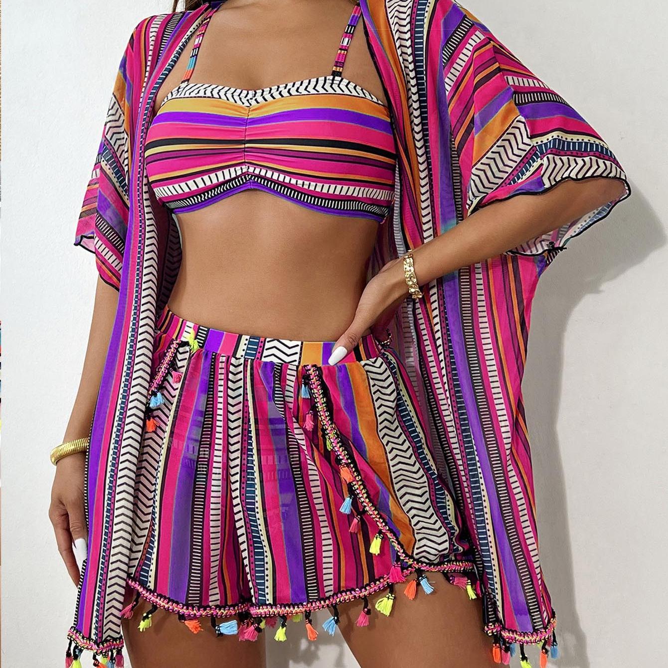 Женский сексуальный купальник-тройка с принтом XL розовый
Женский сексуальный купальник-тройка с принтом XL розовый