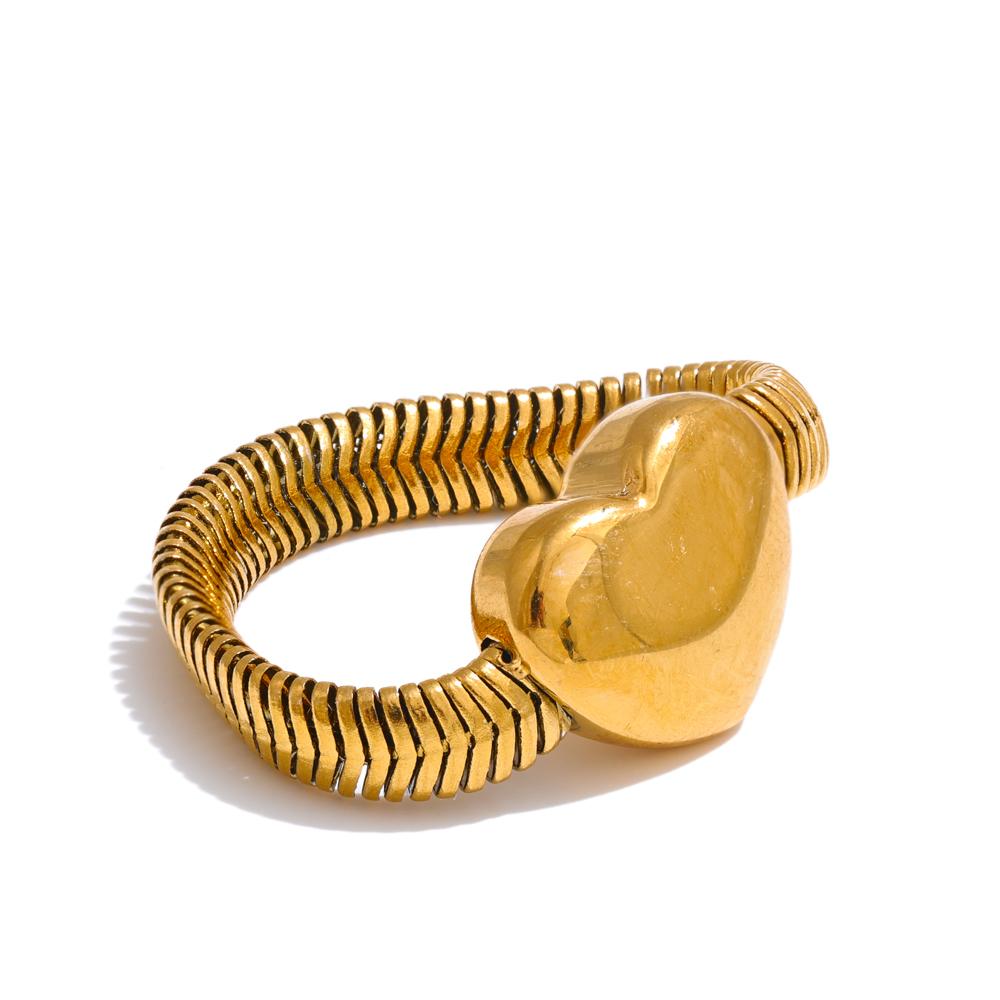 Yhpup 678# Fashion Metal Snake Chain Heart Statement Ring 18K Gold Color PVD Plated Essentials Trendy Charm Finger Jewelry Gift 6
Yhpup 678# Fashion Metal Snake Chain Heart Statement Ring 18K Gold Color PVD Plated Essentials Trendy Charm Finger Jewelry Gift 6