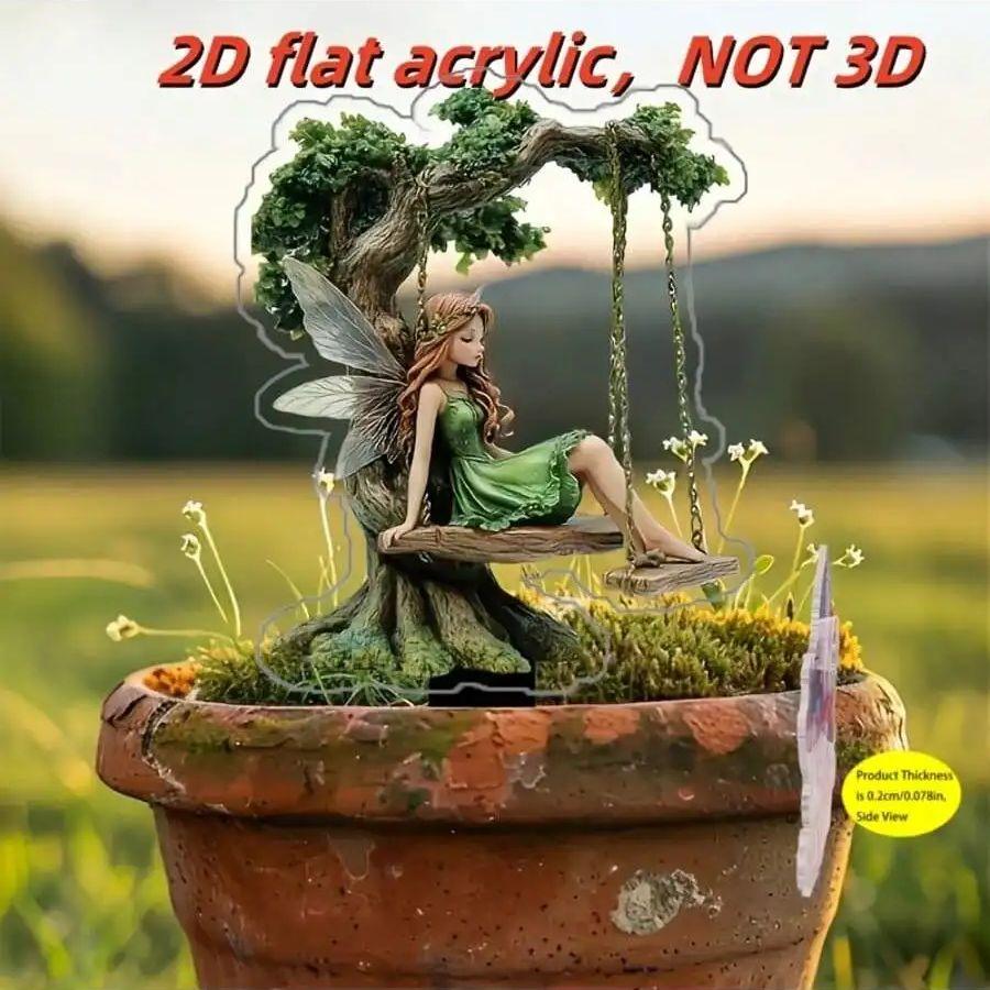 A charming fairy girl with butterfly wings on a swing - lawn and flower bed decorations, multifunctional holiday accessories,
A charming fairy girl with butterfly wings on a swing - lawn and flower bed decorations, multifunctional holiday accessories,