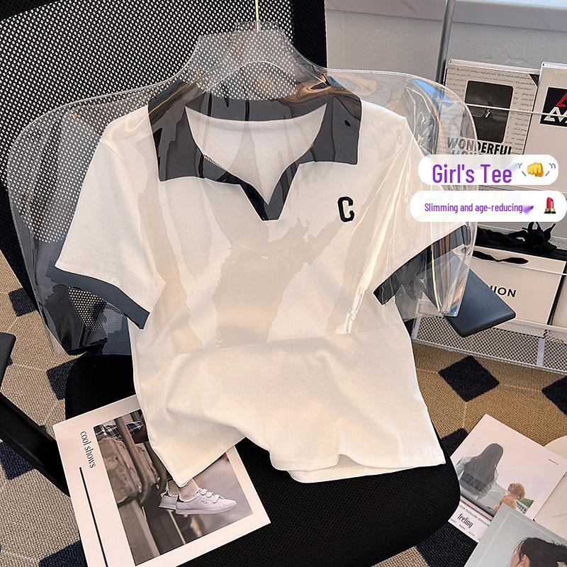 Plus Size Women s V-Neck Polo Shirt - Short Sleeve, Slimming, Tummy-Covering, Straight Shoulder Top for Summer 2025 XL (105-120 kg recommended) білий
Plus Size Women s V-Neck Polo Shirt - Short Sleeve, Slimming, Tummy-Covering, Straight Shoulder Top for Summer 2025 XL (105-120 kg recommended) білий