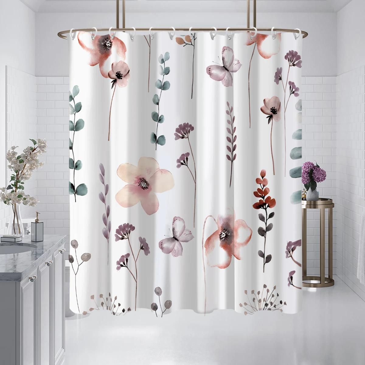 1 Piece Of 180X180Cm Pink Ink Floral Digital Printing Shower Curtain Partition, Bathroom Waterproof And Mold Resistant W60H190(CM)-1 Pcs
1 Piece Of 180X180Cm Pink Ink Floral Digital Printing Shower Curtain Partition, Bathroom Waterproof And Mold Resistant W60H190(CM)-1 Pcs
