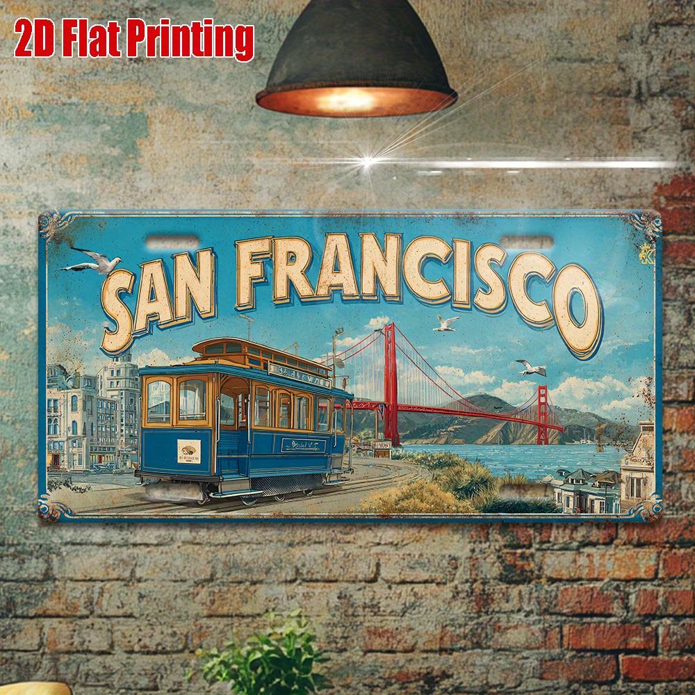 San Francisco Golden Gate Bridge Cable Car Vintage Themed Aluminum Metal Sign D Flat Printing Retro License Plate Style Wall 15x30cm(5.9x7.8inch)
San Francisco Golden Gate Bridge Cable Car Vintage Themed Aluminum Metal Sign D Flat Printing Retro License Plate Style Wall 15x30cm(5.9x7.8inch)