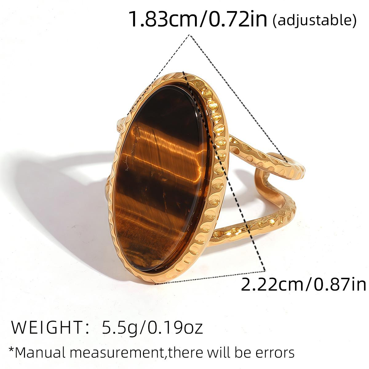 Fashion Brown Stone Stainless steel Ring Oval Alpaca Rings For Women Adjustable Stacked Rings Ladies Zircon Gifts For Her
Fashion Brown Stone Stainless steel Ring Oval Alpaca Rings For Women Adjustable Stacked Rings Ladies Zircon Gifts For Her