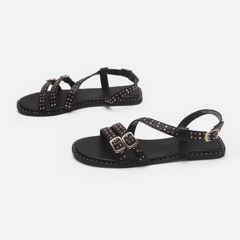 ZA rivet buckle decoration one-word buckle with flat sandals women s black retro 35 чёрный
ZA rivet buckle decoration one-word buckle with flat sandals women s black retro 35 чёрный