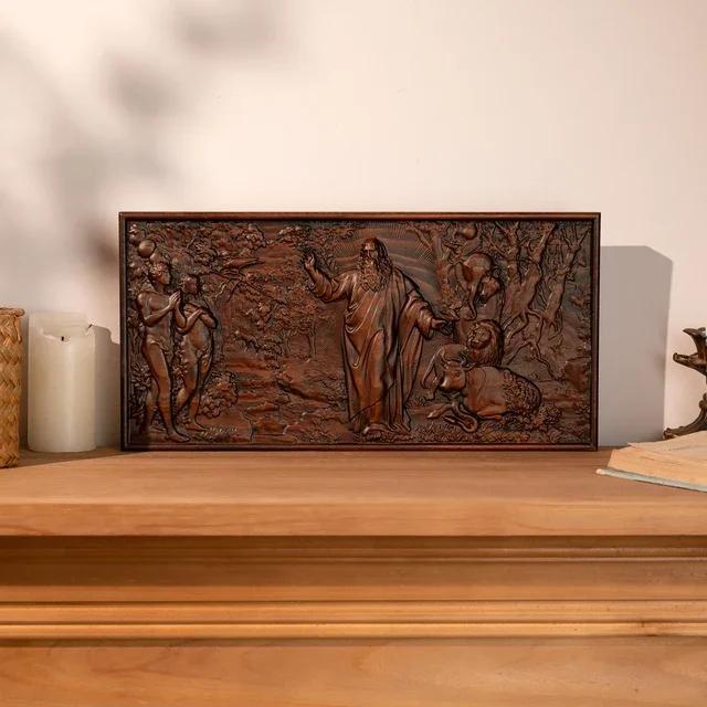 Religious God Adam and Eve Genesis Ornament Saint Wooden Plaque Jesus Home Wall Decor 30x15x2.5cm
Religious God Adam and Eve Genesis Ornament Saint Wooden Plaque Jesus Home Wall Decor 30x15x2.5cm