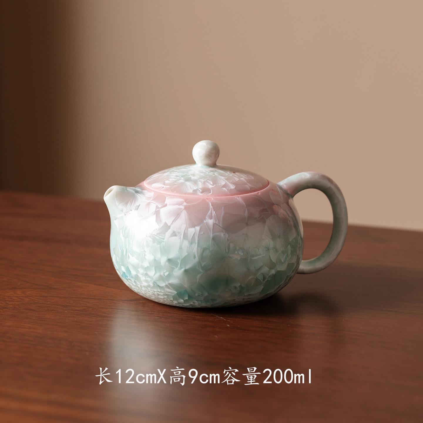 200ml Crystal Glaze Cyan Pink Xishi Teapot Luxury Tea Infuser Pot Tea Maker Kettle With Strainer Flower Tea Drinkware Decoration
200ml Crystal Glaze Cyan Pink Xishi Teapot Luxury Tea Infuser Pot Tea Maker Kettle With Strainer Flower Tea Drinkware Decoration
