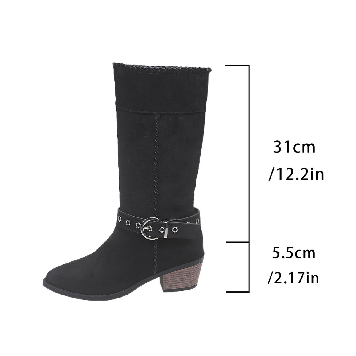 Fashion Belt Buckle High Heel Western Mid-Calf Boots Women 2025 Autumn Winter Suede Vintage Knight Boots Size 35-42 Bottes Femmes Black 42 чёрный
Fashion Belt Buckle High Heel Western Mid-Calf Boots Women 2025 Autumn Winter Suede Vintage Knight Boots Size 35-42 Bottes Femmes Black 42 чёрный