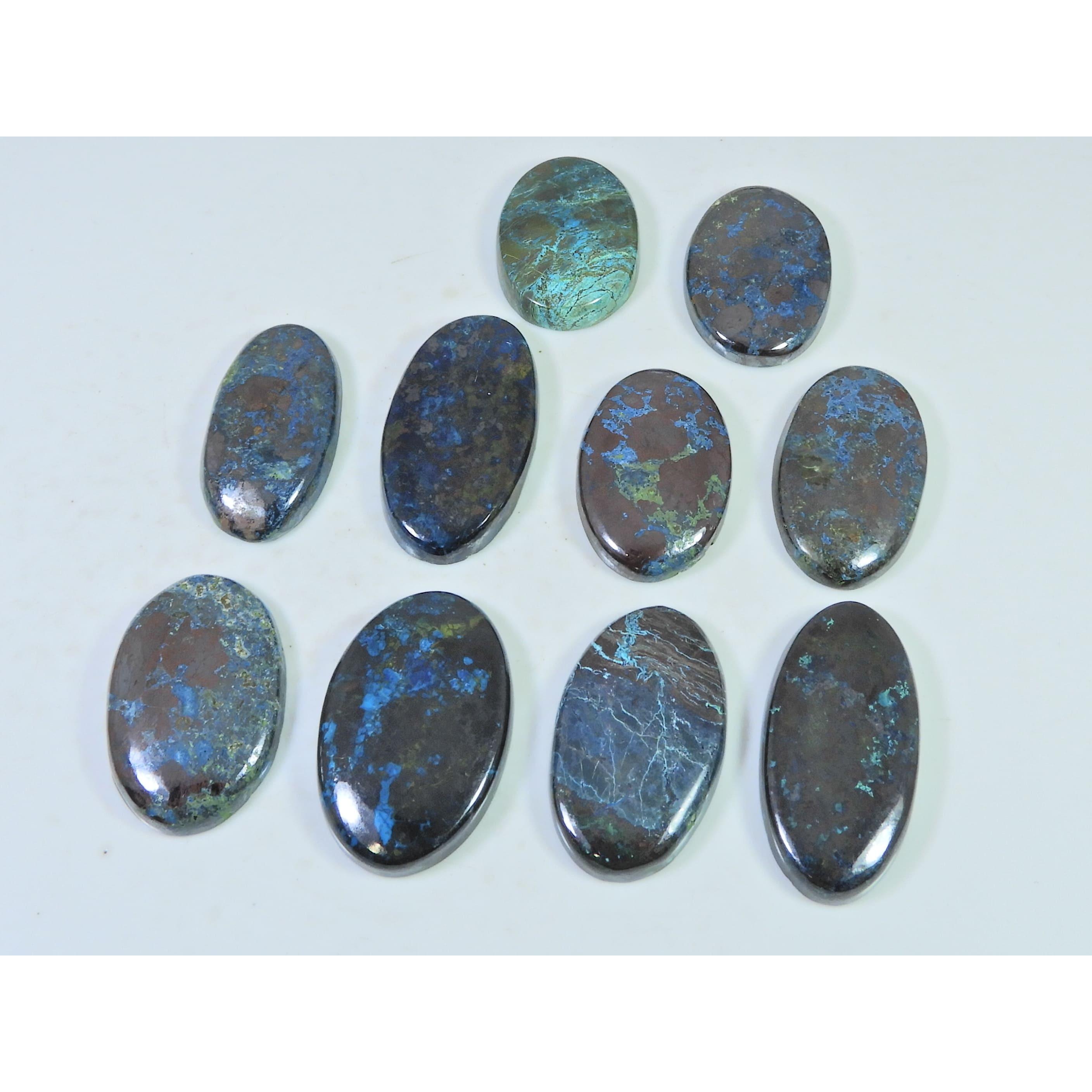 10Pcs Natural Chrysocolla Oval Shape Cabochon Loose Gemstone 378Cts. Lot C-1972
10Pcs Natural Chrysocolla Oval Shape Cabochon Loose Gemstone 378Cts. Lot C-1972