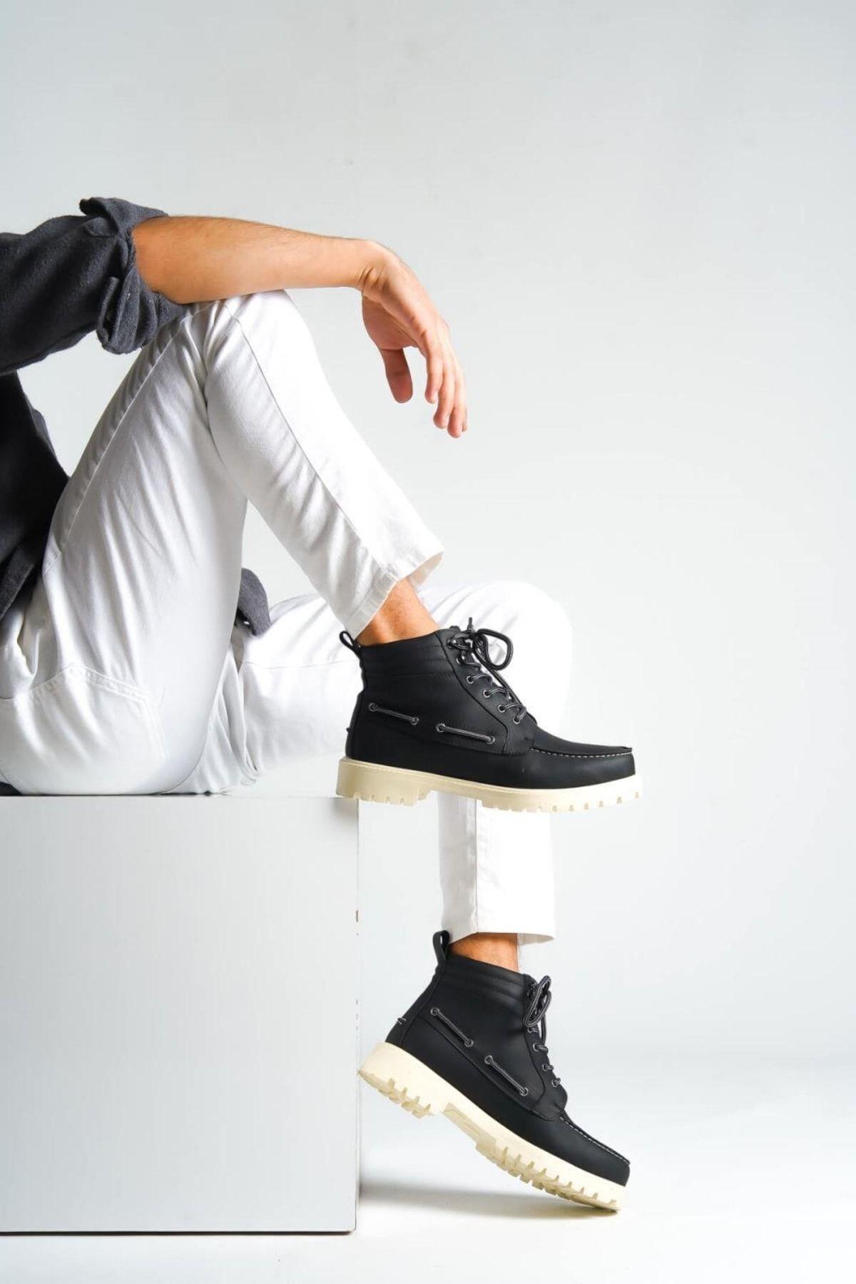 Men s Fashion Faux Leather Flat Heeled Boots Bootie High Sole B Black White Sole Shoes 40
Men s Fashion Faux Leather Flat Heeled Boots Bootie High Sole B Black White Sole Shoes 40