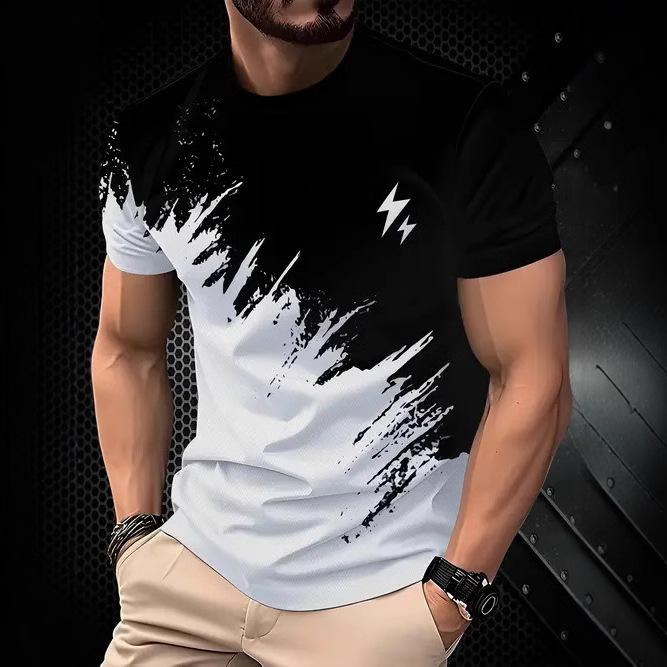 Summer Round Neck 3D Contrast Color Print Top Fashionable Casual Short Sleeved Men s T-shirts S
Summer Round Neck 3D Contrast Color Print Top Fashionable Casual Short Sleeved Men s T-shirts S