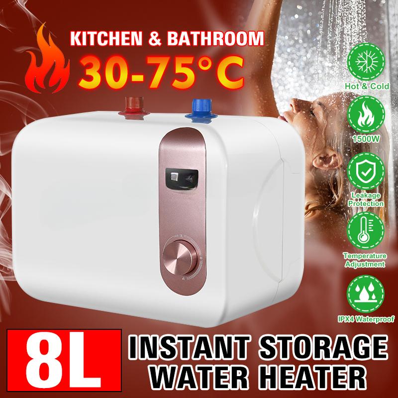1500W Electric Water Heater 220V LCD Display 3s Instant Heating Hot Water Heater Waterproof Fast Heating for Bathroom Kitchen 8L Top effluent
1500W Electric Water Heater 220V LCD Display 3s Instant Heating Hot Water Heater Waterproof Fast Heating for Bathroom Kitchen 8L Top effluent