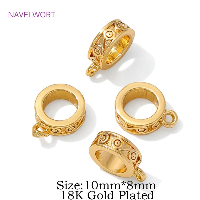18K Gold Plated Inlaid Zircon Tube Pendant Bail Brass Pendant Connectors Bail Clasps For DIY Necklace Jewelry Making Accessories 2 pieces
18K Gold Plated Inlaid Zircon Tube Pendant Bail Brass Pendant Connectors Bail Clasps For DIY Necklace Jewelry Making Accessories 2 pieces