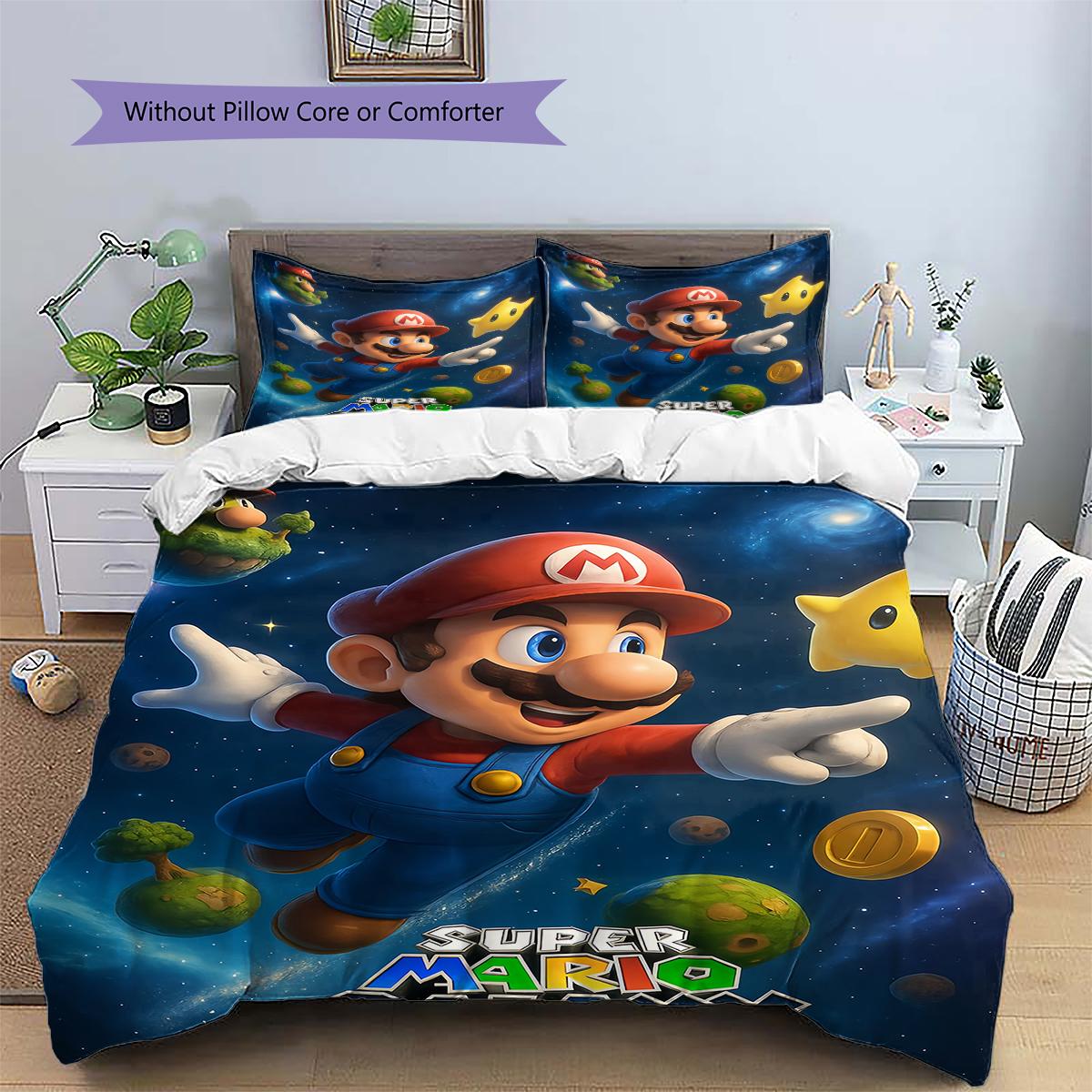 Super Mario Game Poster Duvet Cover & Pillowcases, Mario Fan Bedroom Bedding, Perfect Gift.chl 135x200cm
Super Mario Game Poster Duvet Cover & Pillowcases, Mario Fan Bedroom Bedding, Perfect Gift.chl 135x200cm