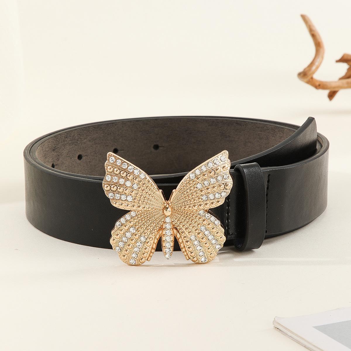 Women S Belt, Rhinestone Butterfly Board Buckle Belt, Women S Simple Matching Dress, Denim Decoration 105cm темно-коричневого кольору
Women S Belt, Rhinestone Butterfly Board Buckle Belt, Women S Simple Matching Dress, Denim Decoration 105cm темно-коричневого кольору