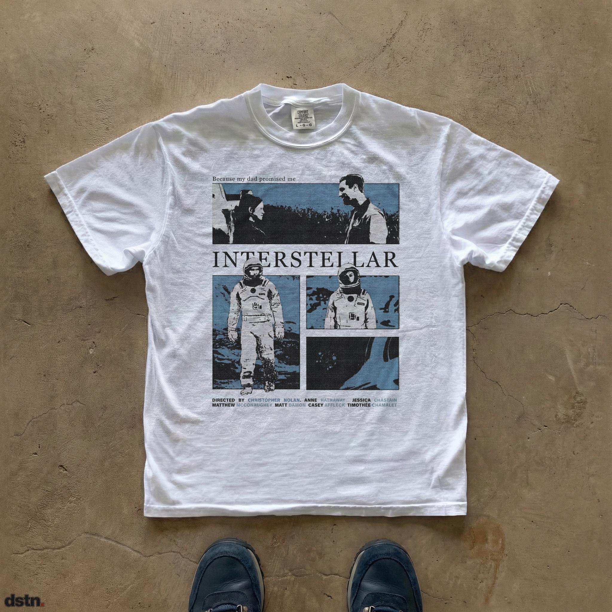 Retro Interstellar SciFi Film Tshirt 100 Cotton Short Sleeve Tee Nolan Movie Fans Gift Vintage Streetwear Unisex Tops 4XL
Retro Interstellar SciFi Film Tshirt 100 Cotton Short Sleeve Tee Nolan Movie Fans Gift Vintage Streetwear Unisex Tops 4XL